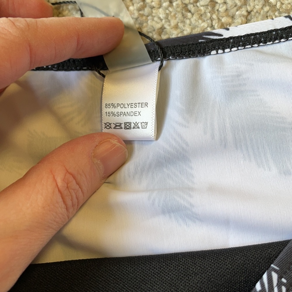 NWT Tempt Me White & Black Tropical Bikini Bottoms - Picture 7 of 10